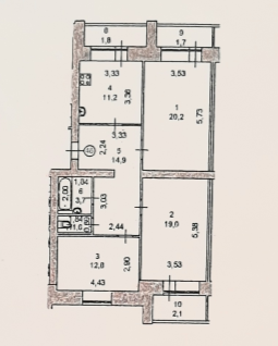 3-к. квартира, 83,4&nbsp;м²