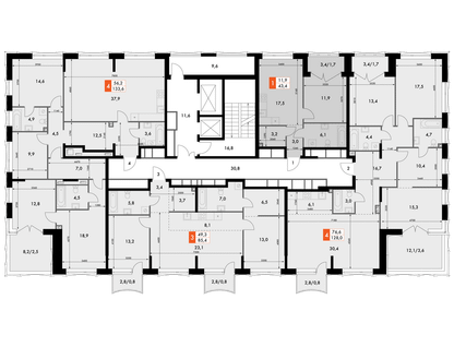 1-к. квартира, 43&nbsp;м²