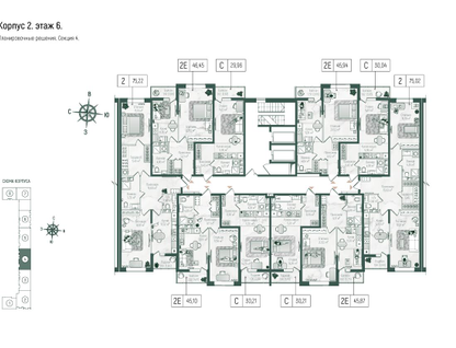 1-к. квартира, 46&nbsp;м²