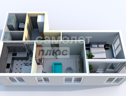 2-к. квартира, 51,4 м²
