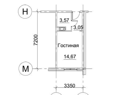 Студия, 21,3&nbsp;м²