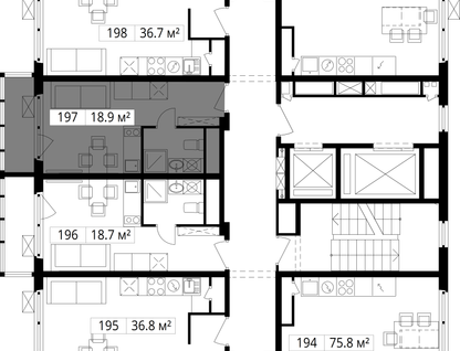 Студия, 18&nbsp;м²