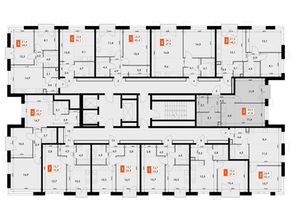 2-к. квартира, 41 м²