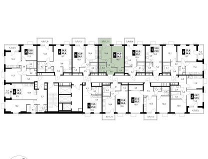 1-к. квартира, 36 м²
