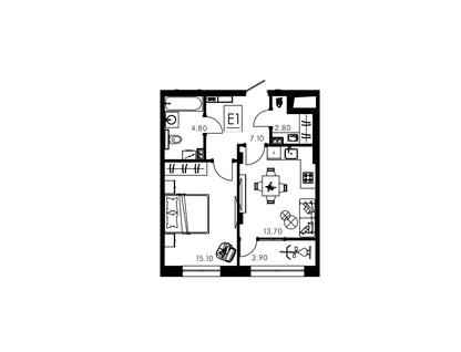 2-к. квартира, 47,2&nbsp;м²