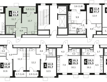 1-к. квартира, 33&nbsp;м²