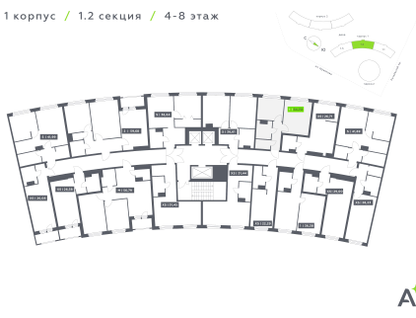 1-к. квартира, 34&nbsp;м²