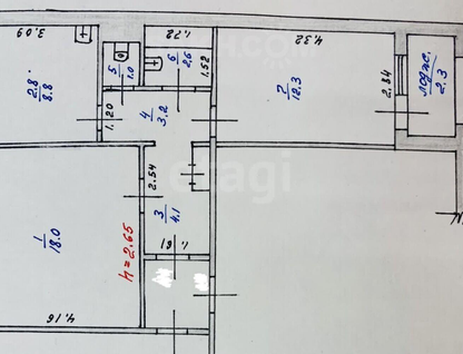 2-к. квартира, 50&nbsp;м²