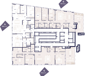 4-к. квартира, 188&nbsp;м²