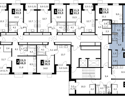 3-к. квартира, 62&nbsp;м²
