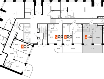1-к. квартира, 49&nbsp;м²