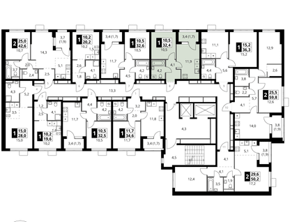 1-к. квартира, 32&nbsp;м²