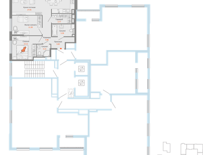 3-к. квартира, 79 м²
