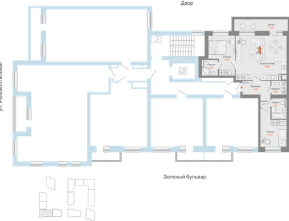 3-к. квартира, 70&nbsp;м²