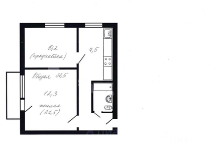 2-к. квартира, 37,8&nbsp;м²