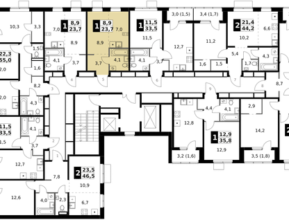 Студия, 23&nbsp;м²