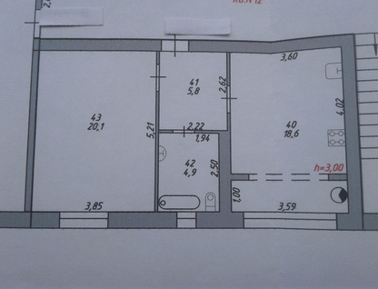 1-к. квартира, 50&nbsp;м²