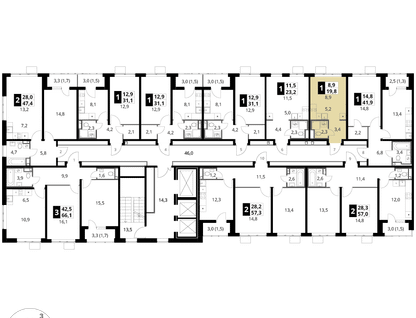 Студия, 19&nbsp;м²