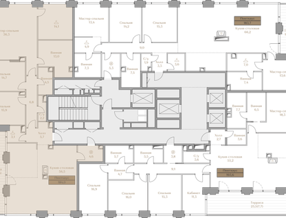 3-к. квартира, 184 м²