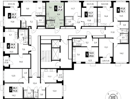 Студия, 21&nbsp;м²
