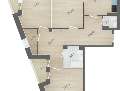 3-к. квартира, 98&nbsp;м²
