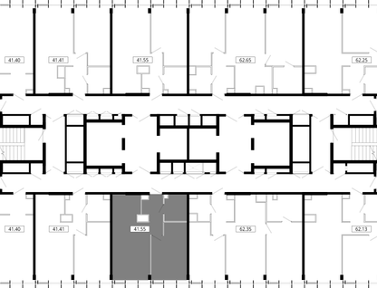 1-к. квартира, 41&nbsp;м²