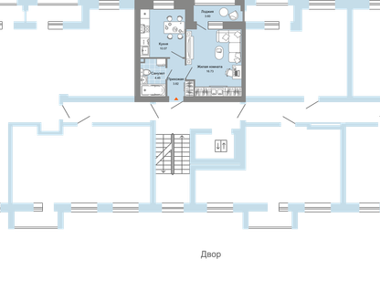 1-к. квартира, 37 м²