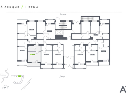 Студия, 27 м²