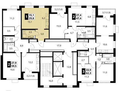 Студия, 29&nbsp;м²