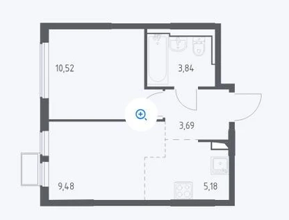 2-к. квартира, 32,7&nbsp;м²