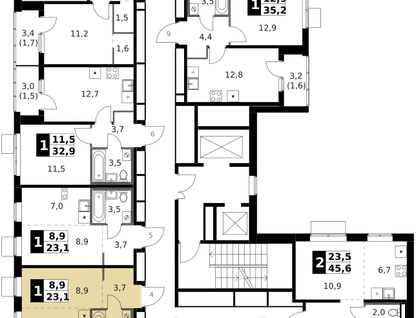 Студия, 23&nbsp;м²