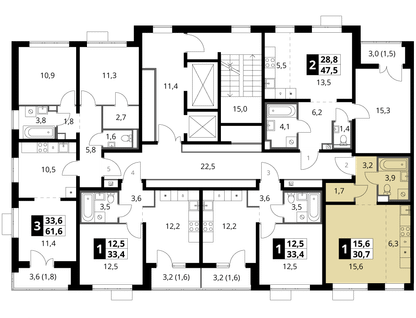 Студия, 30&nbsp;м²