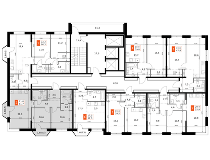 2-к. квартира, 61 м²