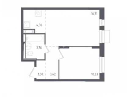 2-к. квартира, 40,3&nbsp;м²