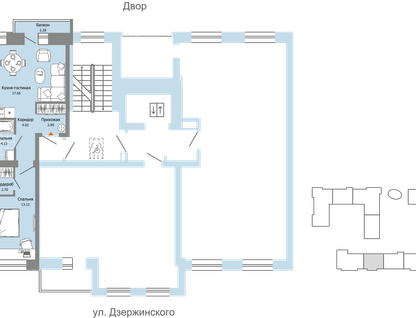 2-к. квартира, 45 м²