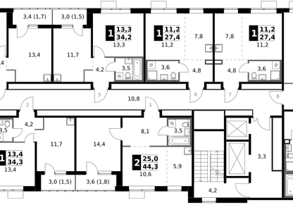 2-к. квартира, 46 м²