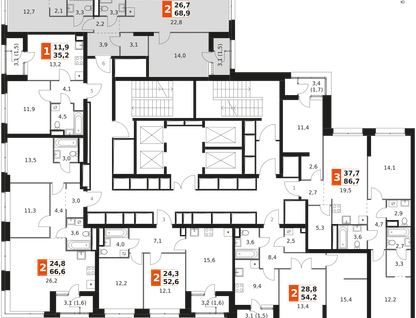 3-к. квартира, 68&nbsp;м²