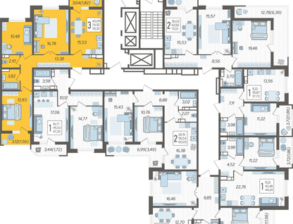 3-к. квартира, 78&nbsp;м²