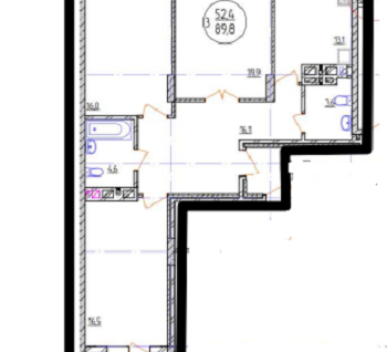 3-к. квартира, 104&nbsp;м²