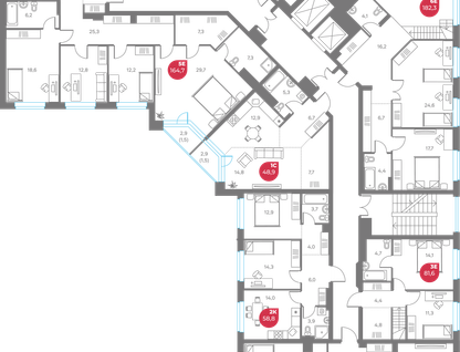 5-к. квартира, 164 м²
