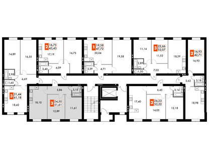 2-к. квартира, 51&nbsp;м²