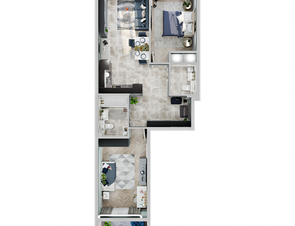 2-к. квартира, 66&nbsp;м²