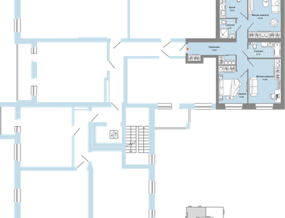 3-к. квартира, 79 м²