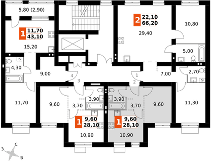 1-к. квартира, 28&nbsp;м²