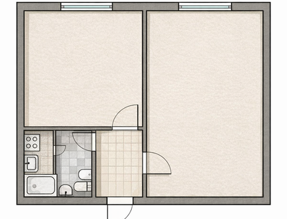 1-к. квартира, 34,5&nbsp;м²
