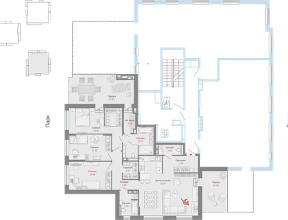 4-к. квартира, 131&nbsp;м²
