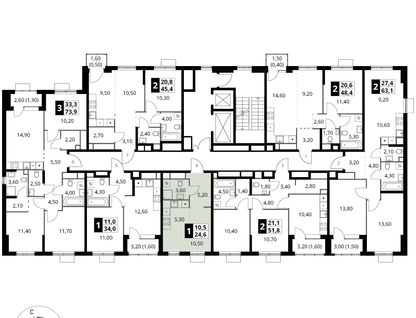 Студия, 24&nbsp;м²