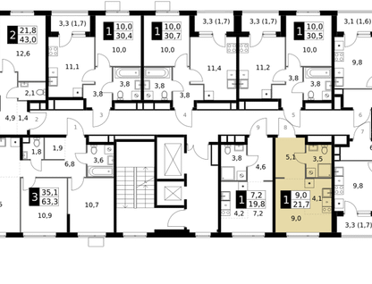 Студия, 21&nbsp;м²