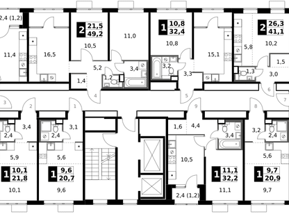 Студия, 22 м²