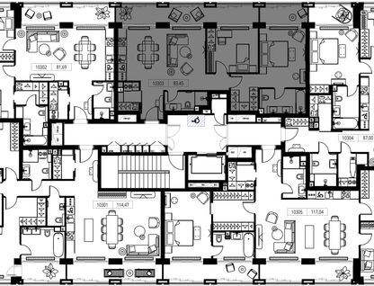 2-к. квартира, 83&nbsp;м²